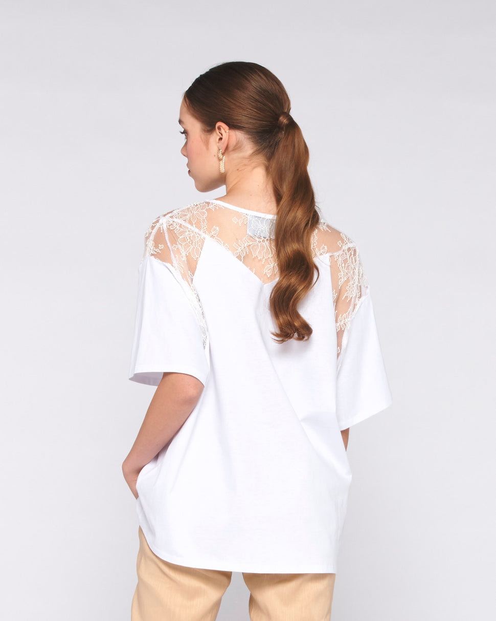 T-SHIRT OVER CON PIZZO - Silvianheach