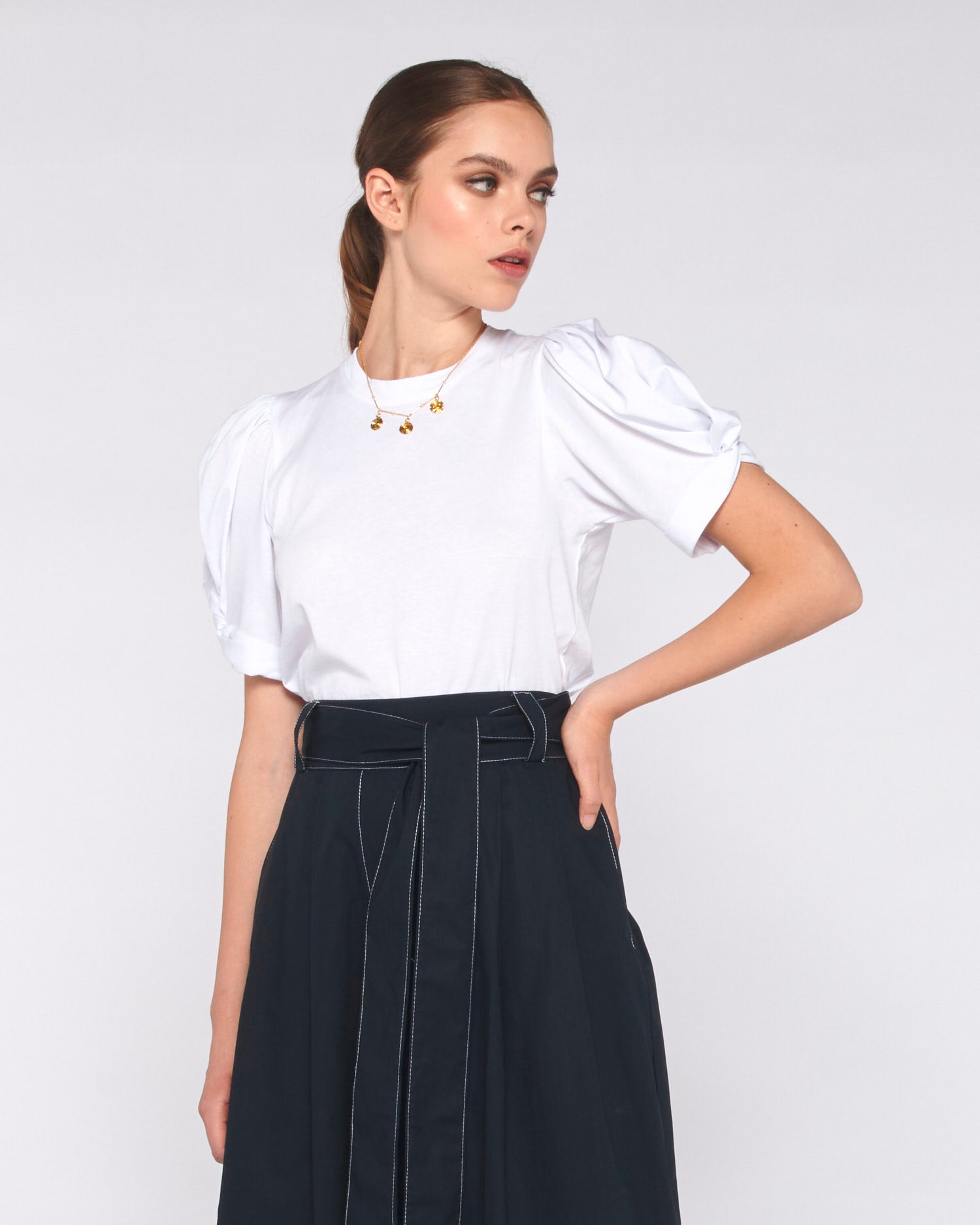 T-SHIRT CON MANICHE A PALLONCINO - Silvianheach