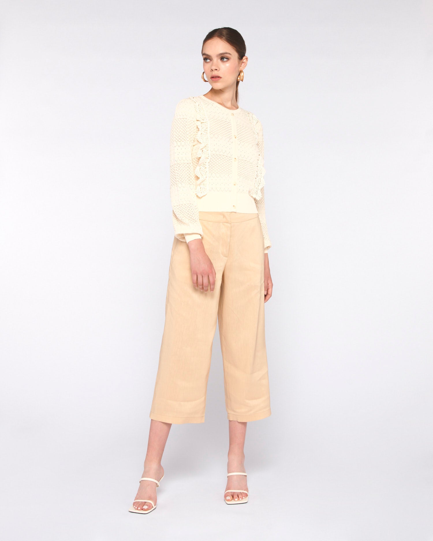 CARDIGAN LAVORATO CON VOLANT - Silvianheach