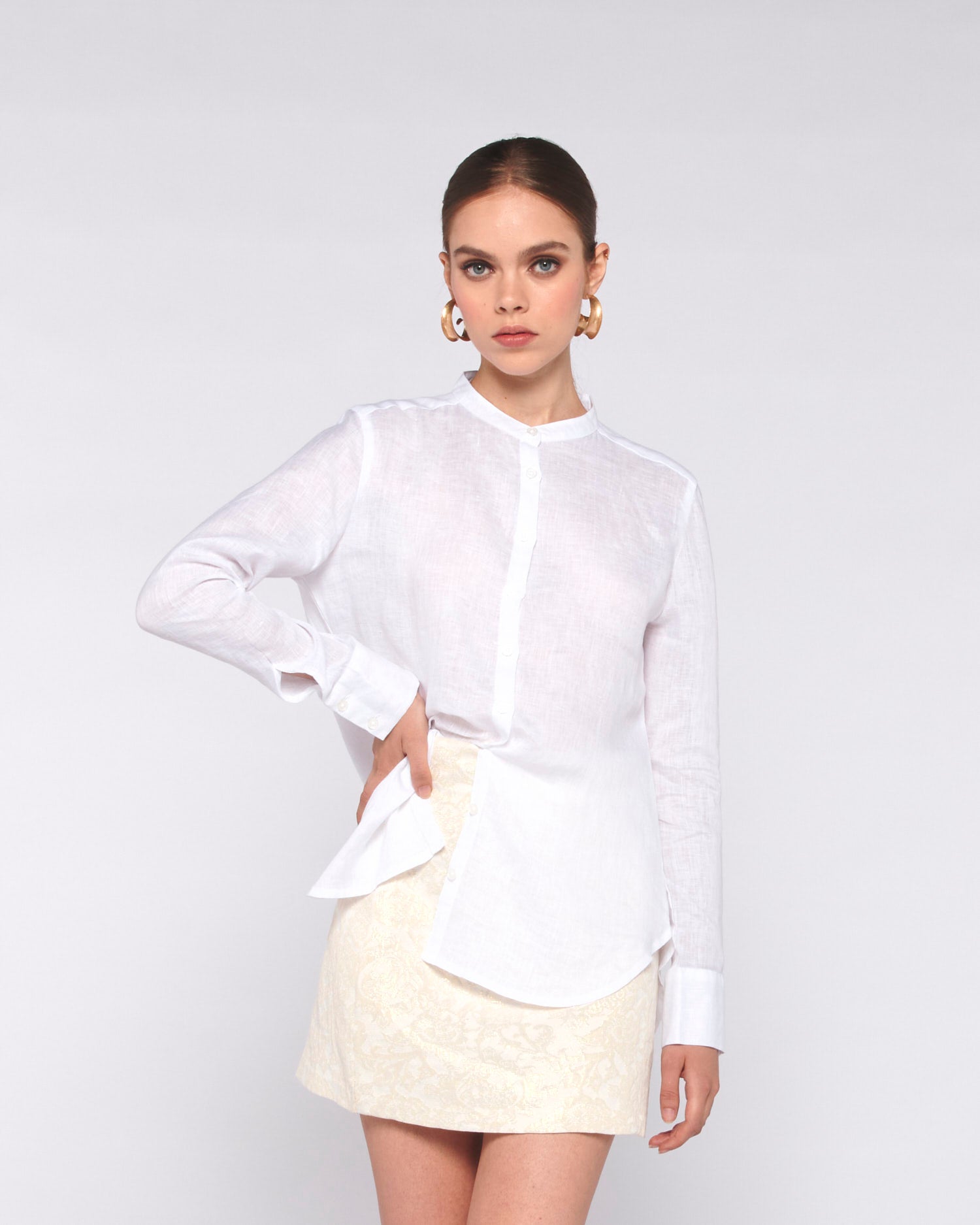 CAMICIA CON COLLO ALLA COREANA - Silvianheach