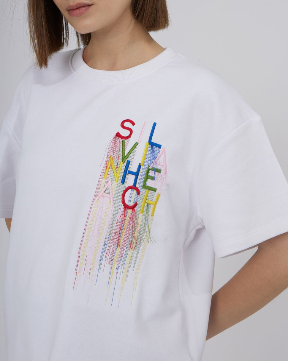 T-SHIRT CON GRAFICA MULTICOLOR - Silvianheach