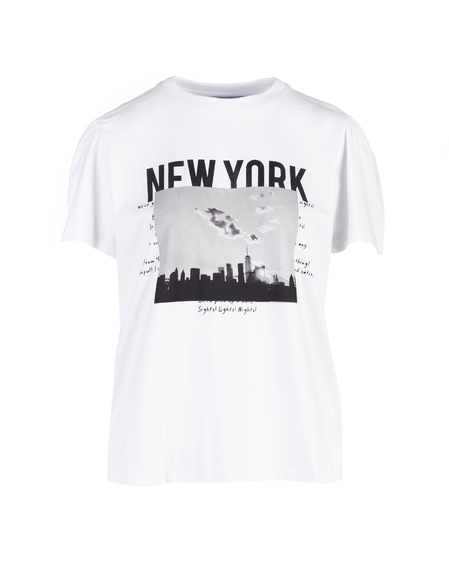 T-SHIRT WITH NEW YORK WRITING AND PRINT ON THE FRONT