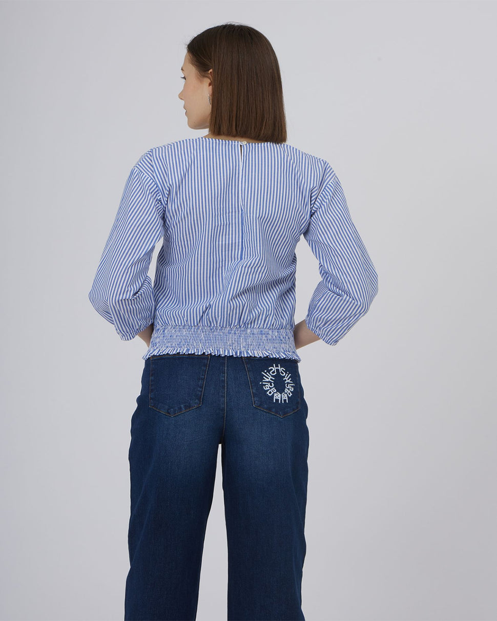 CAMICIA A RIGHE CON APPLICAZIONI - Silvianheach