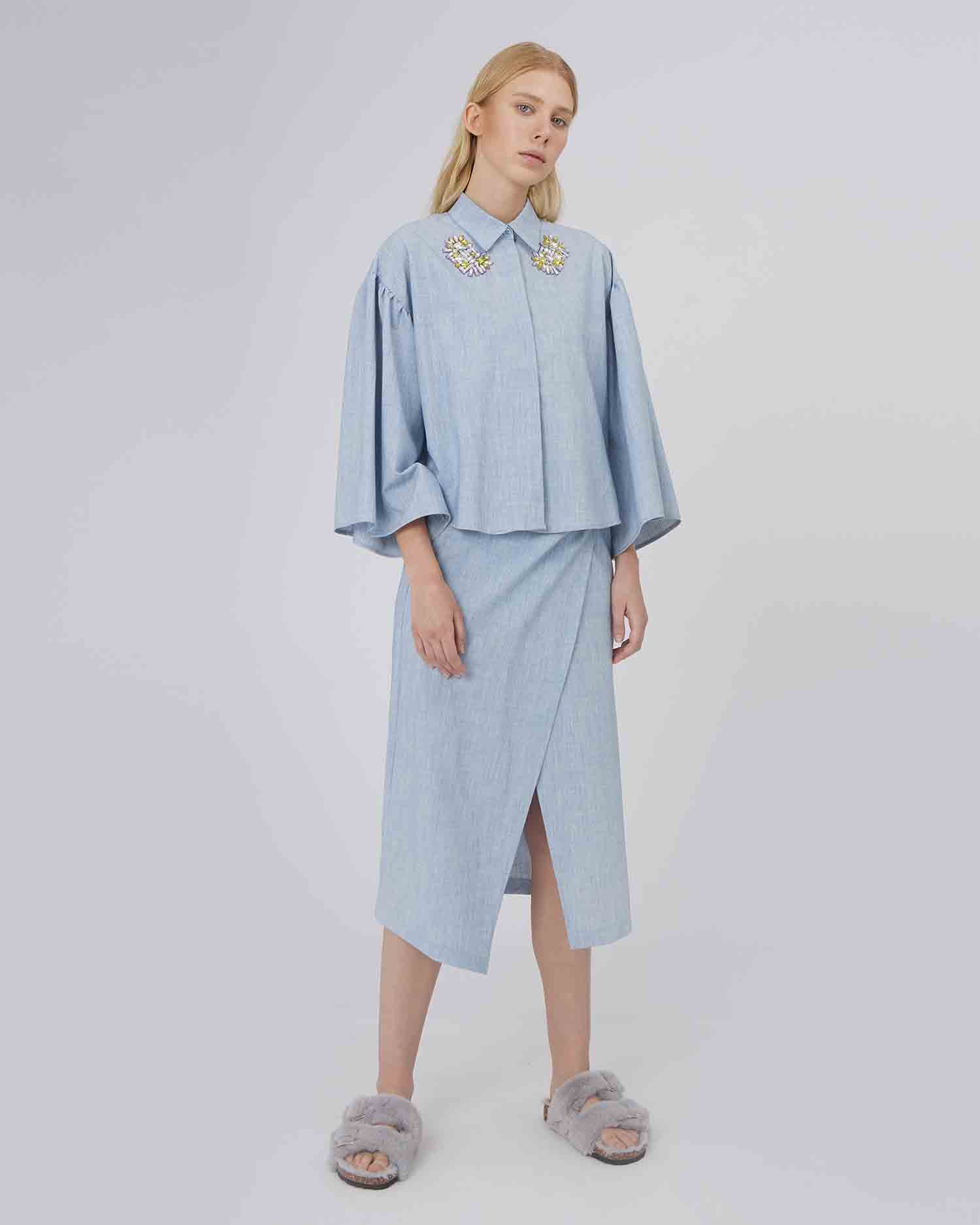 CAMICIA CON APPLICAZIONI GIOIELLO - Silvianheach