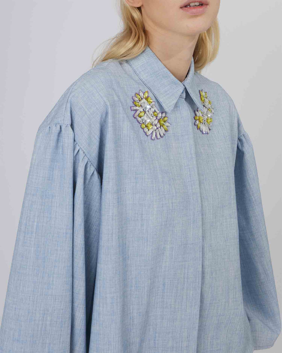 CAMICIA CON APPLICAZIONI GIOIELLO - Silvianheach