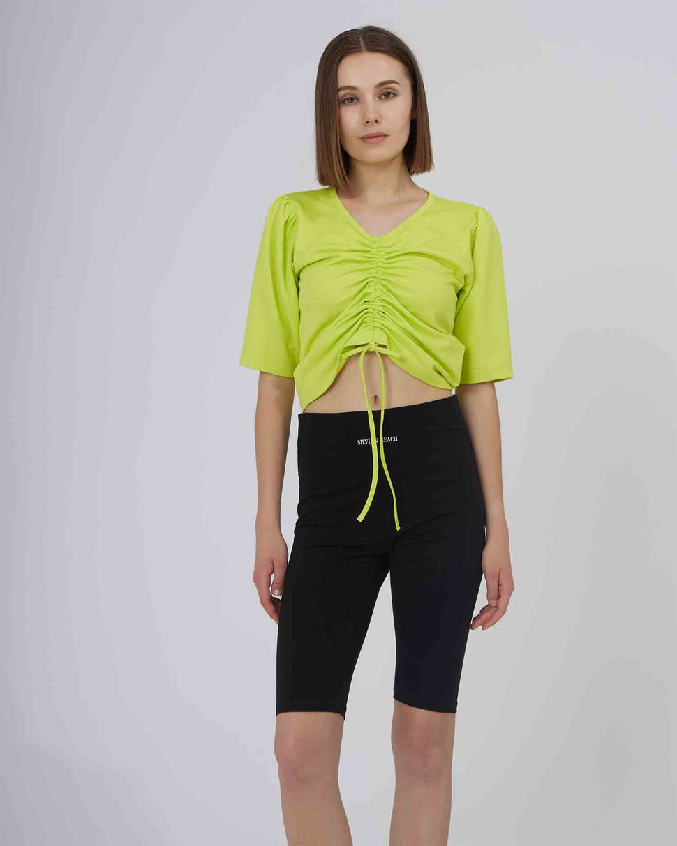 T-SHIRT CON ARRICCIATURA SUL DAVANTI - Silvianheach