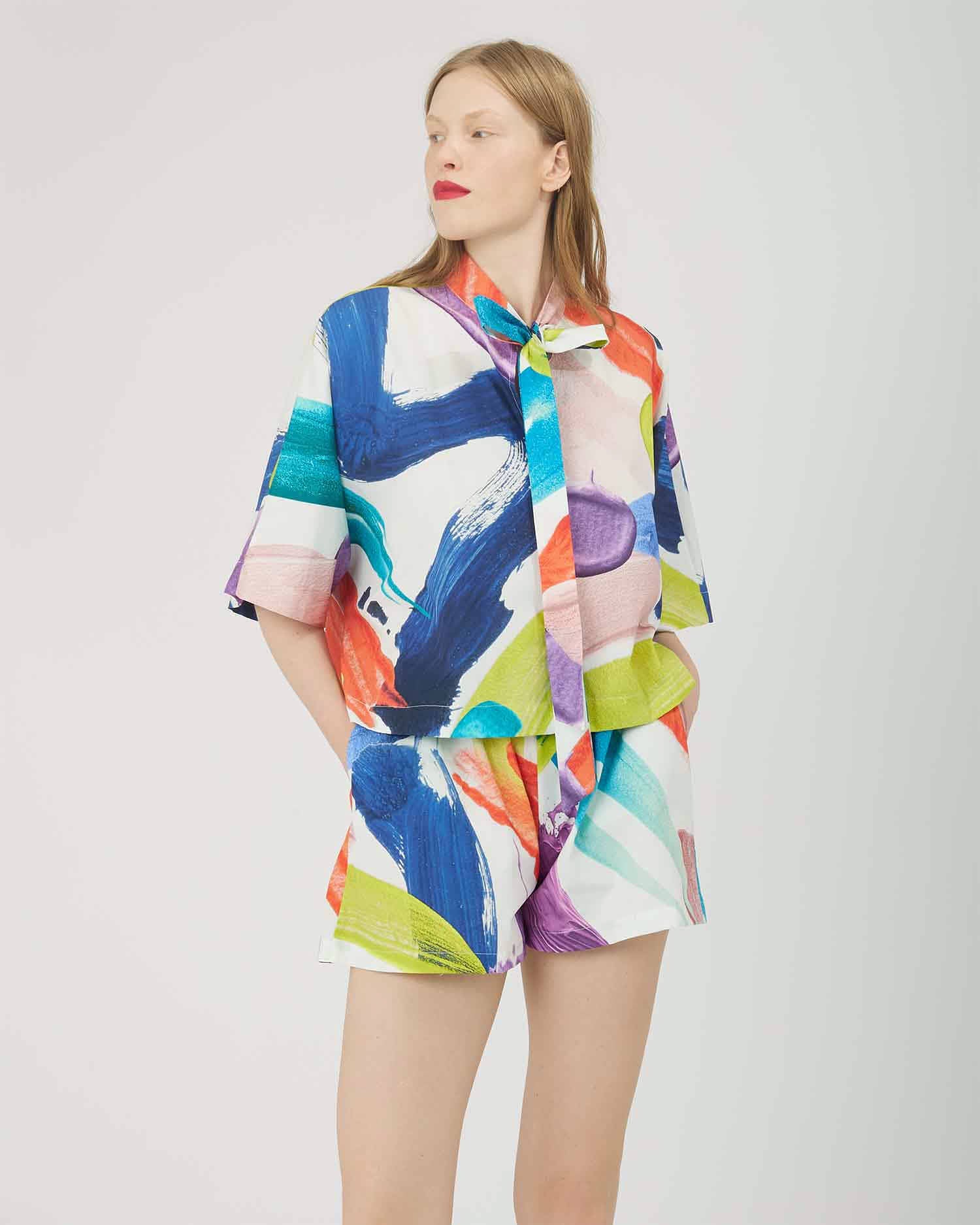 BLUSA A FANTASIA MULTICOLOR - Silvianheach