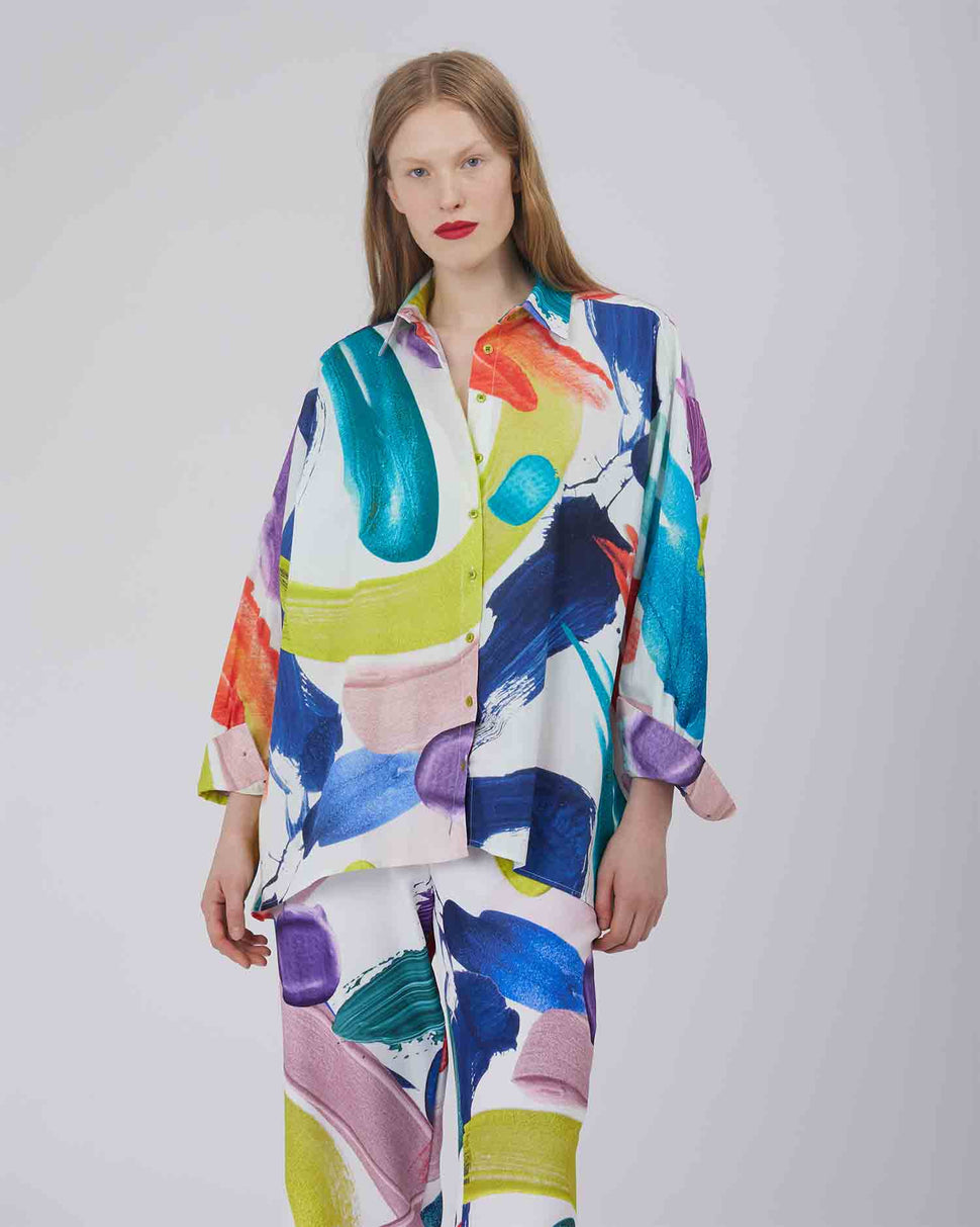 CAMICIA A FANTASIA MULTICOLOR - Silvianheach