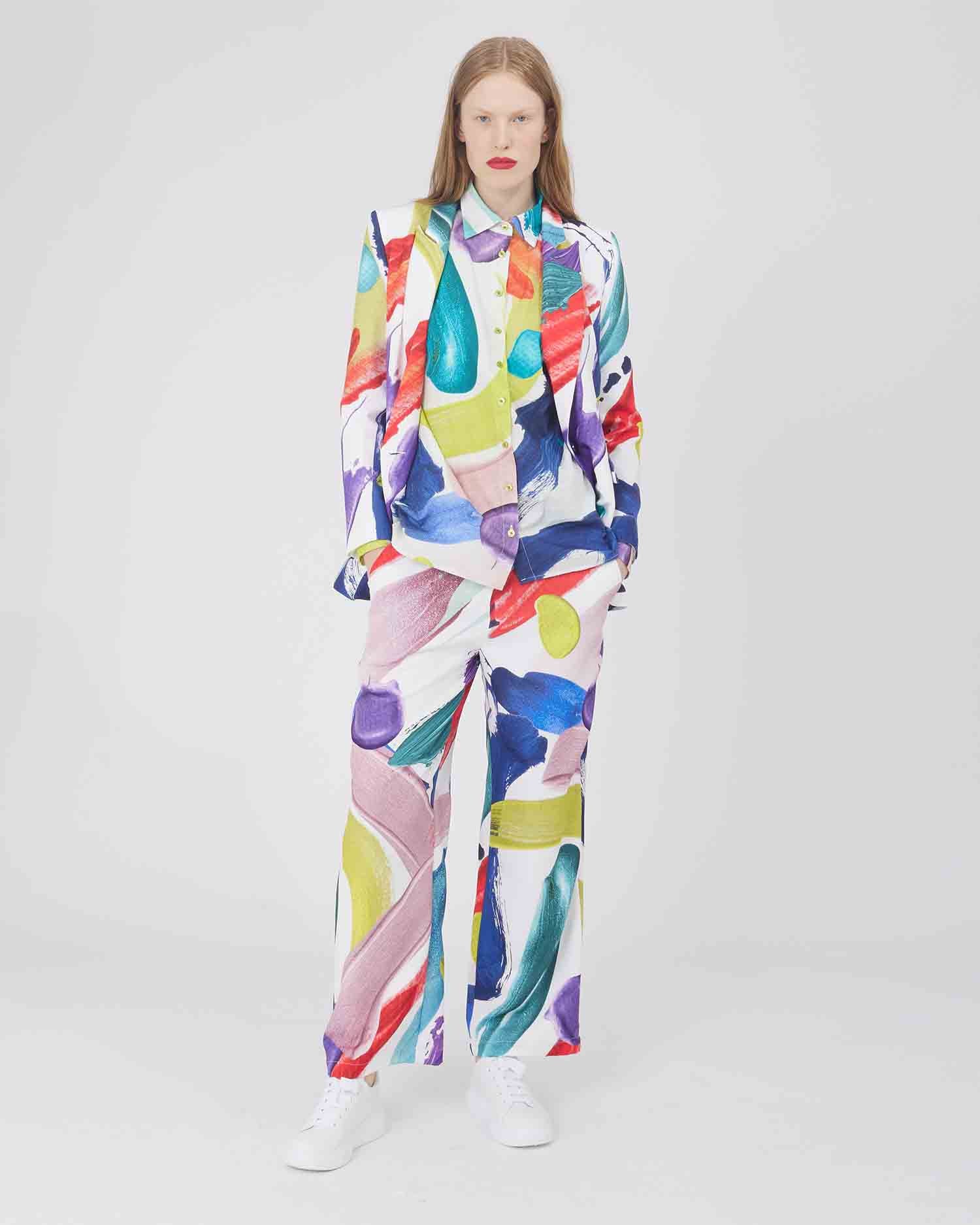 PANTALONE AMPIO A FANTASIA MULTICOLOR - Silvianheach