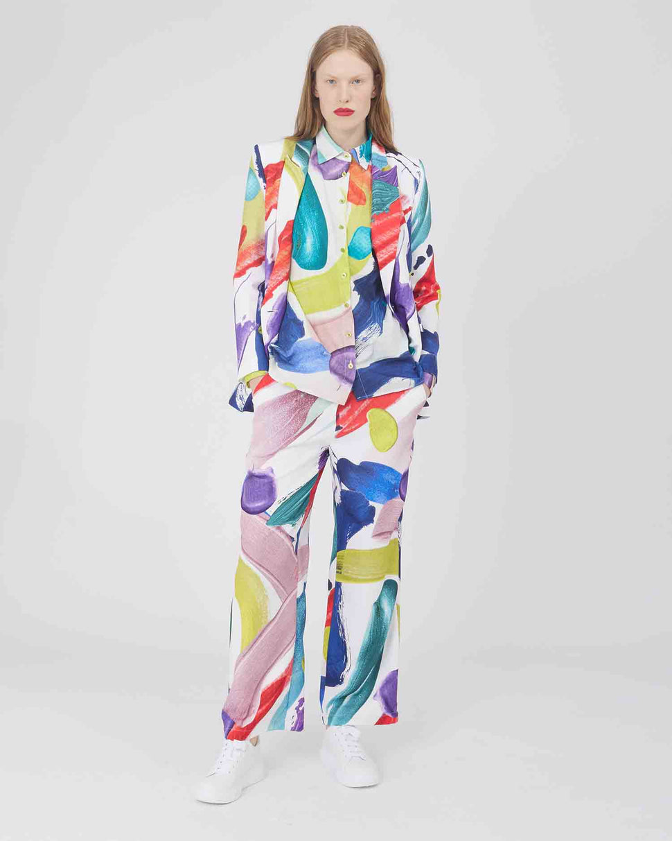 PANTALONE AMPIO A FANTASIA MULTICOLOR - Silvianheach