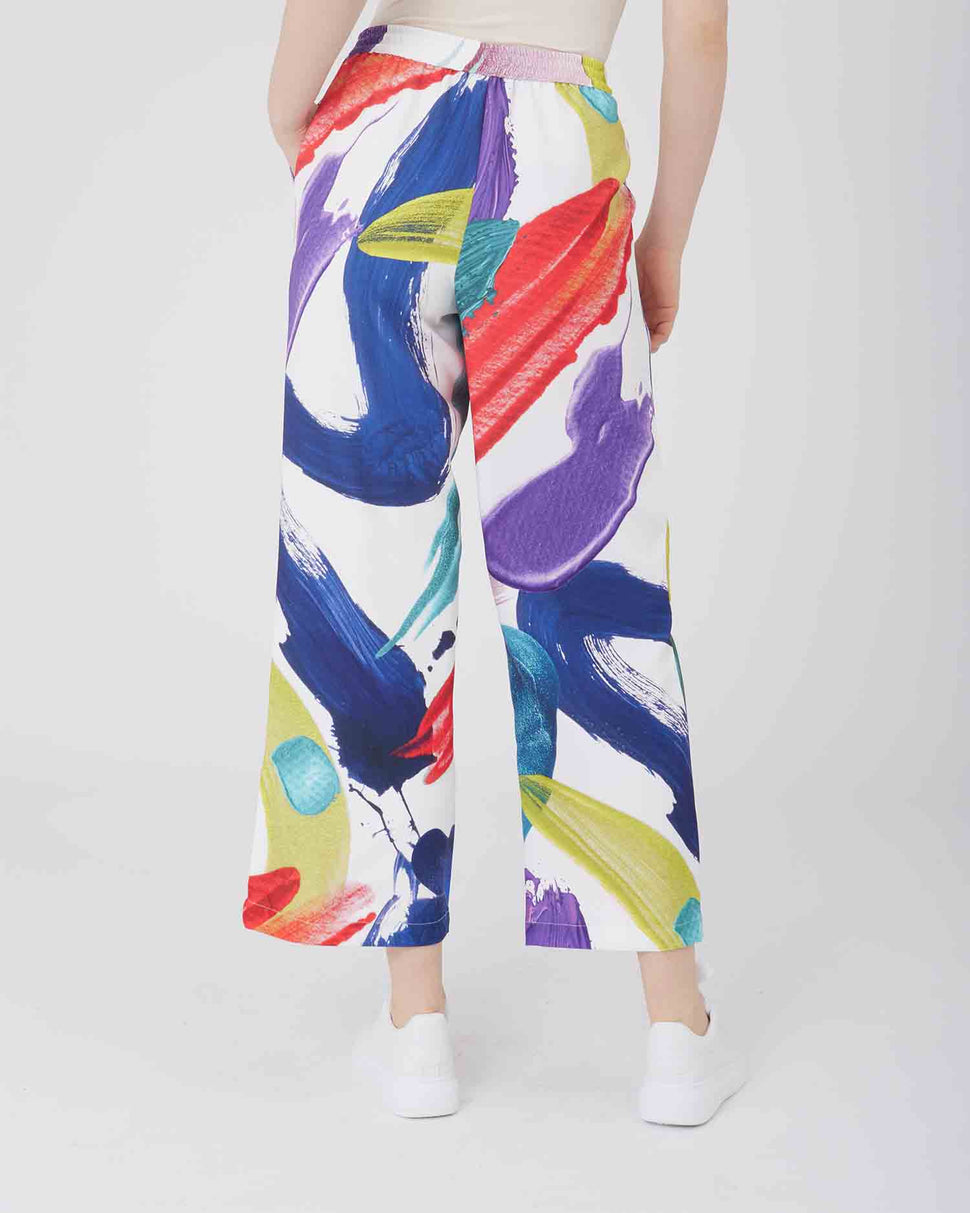PANTALONE AMPIO A FANTASIA MULTICOLOR - Silvianheach