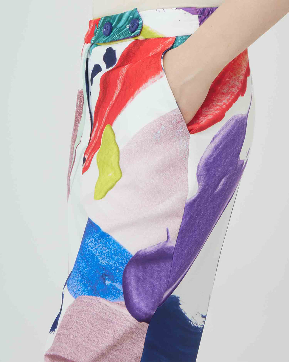 PANTALONE AMPIO A FANTASIA MULTICOLOR - Silvianheach