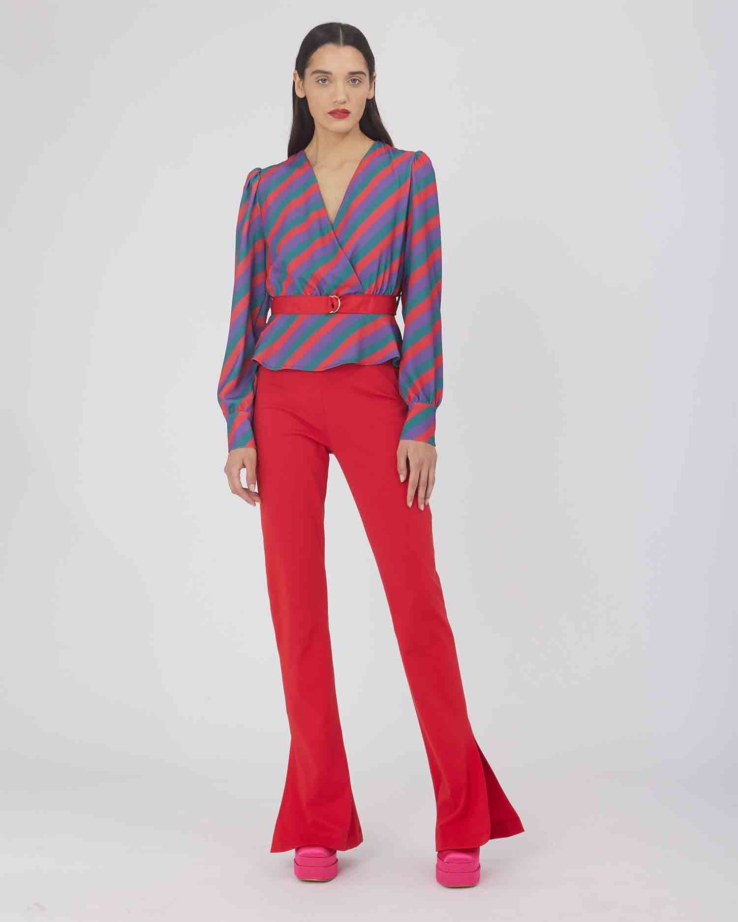 BLUSA A RIGHE MULTICOLOR - Silvianheach