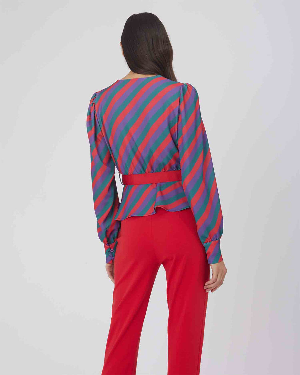 BLUSA A RIGHE MULTICOLOR - Silvianheach
