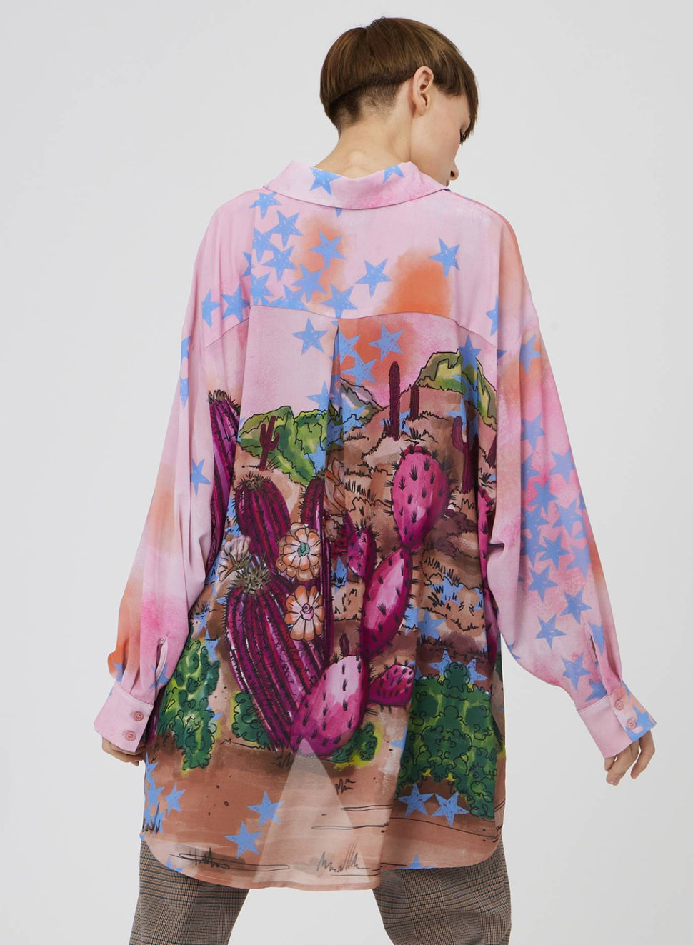 Camicia lunga con stampa cactus - Silvianheach