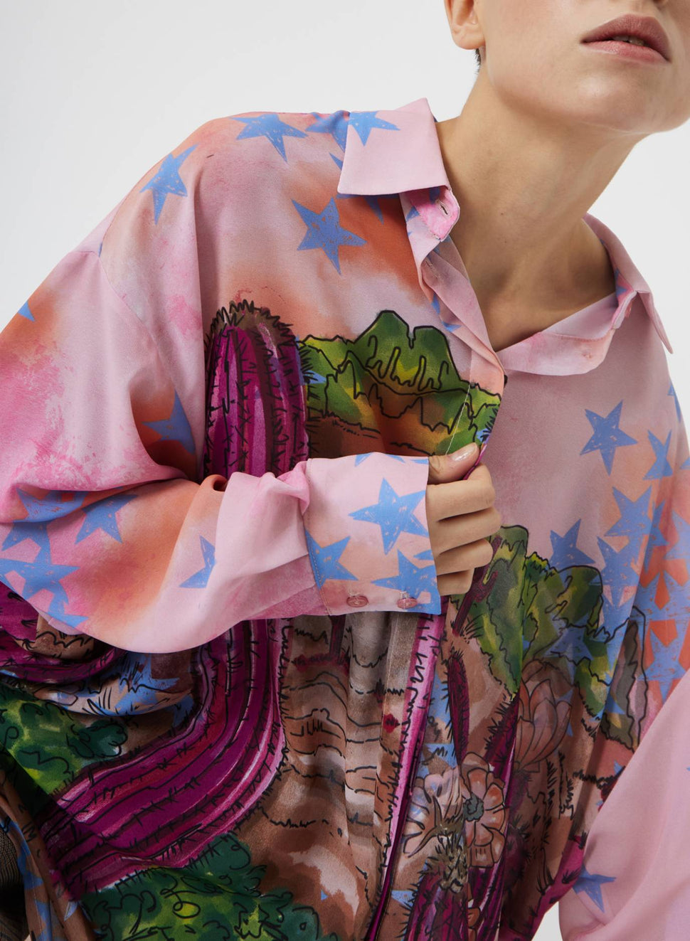Camicia lunga con stampa cactus - Silvianheach