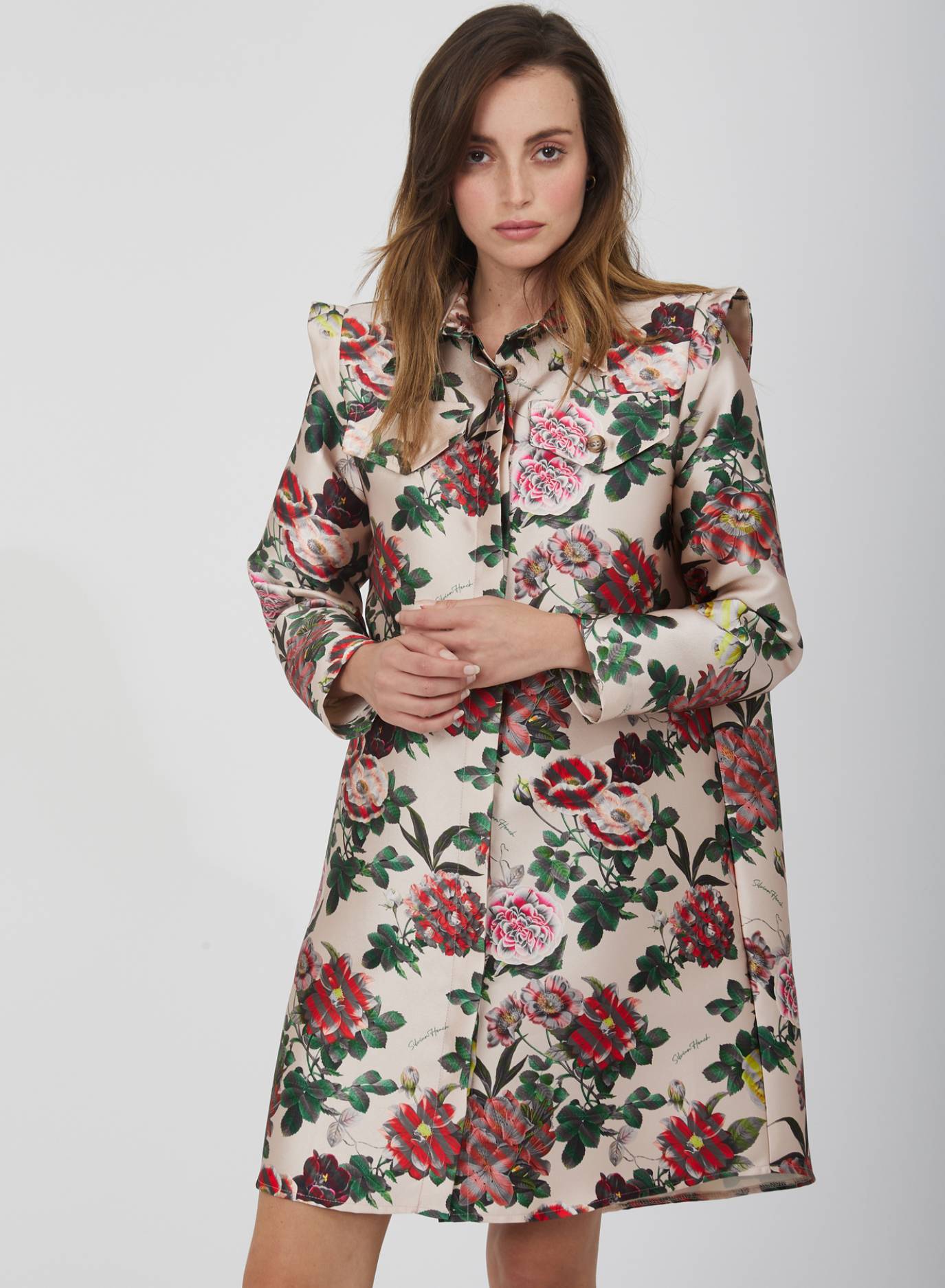Soprabito con stampa fiori - Silvianheach