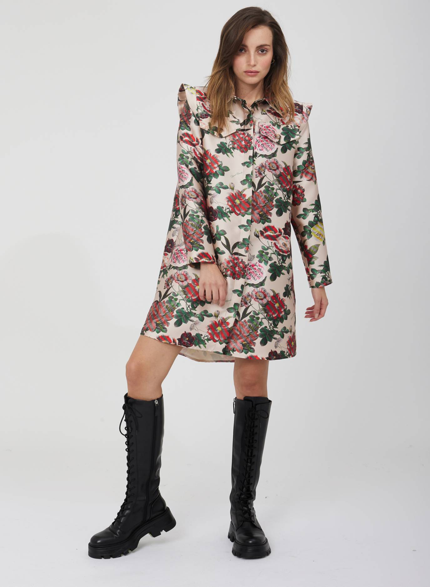 Soprabito con stampa fiori - Silvianheach