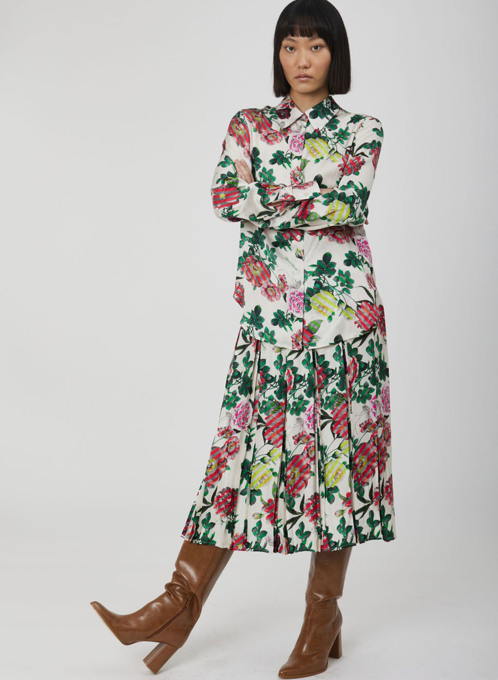 Camicia classica con stampa a fiori - Silvianheach