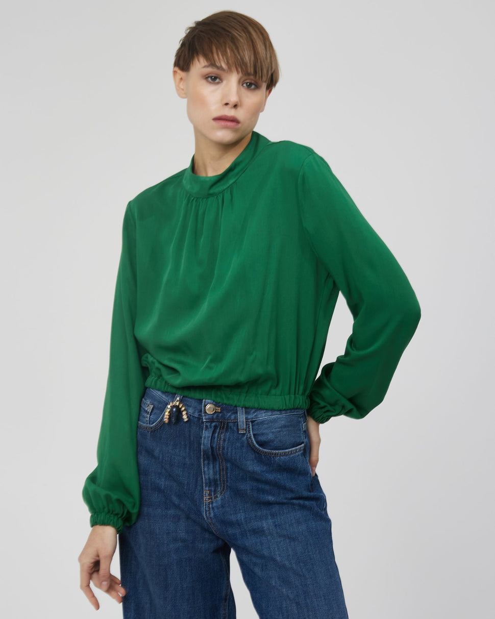 Blusa corta con elastico - Silvianheach