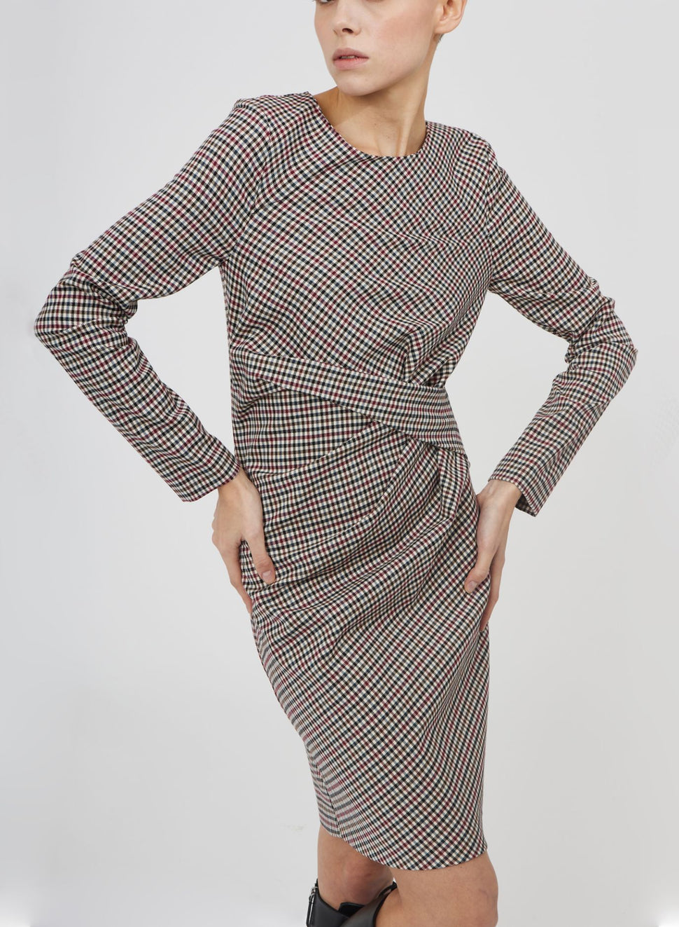 Abito a tubino con pattern check - Silvianheach