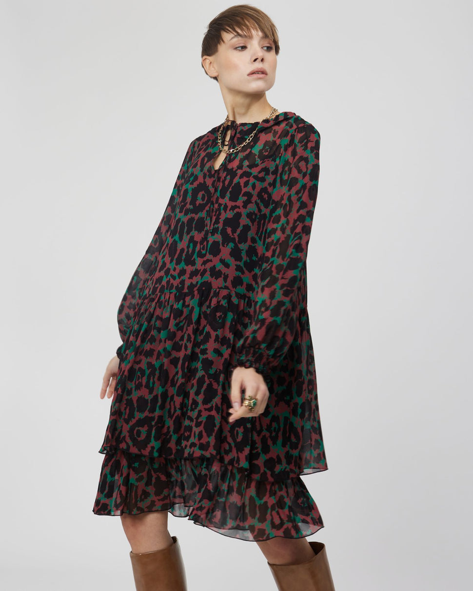 Abito corto con stampa animalier - Silvianheach