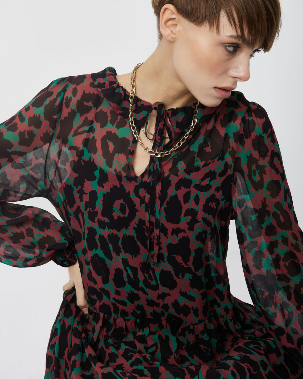 Abito corto con stampa animalier - Silvianheach