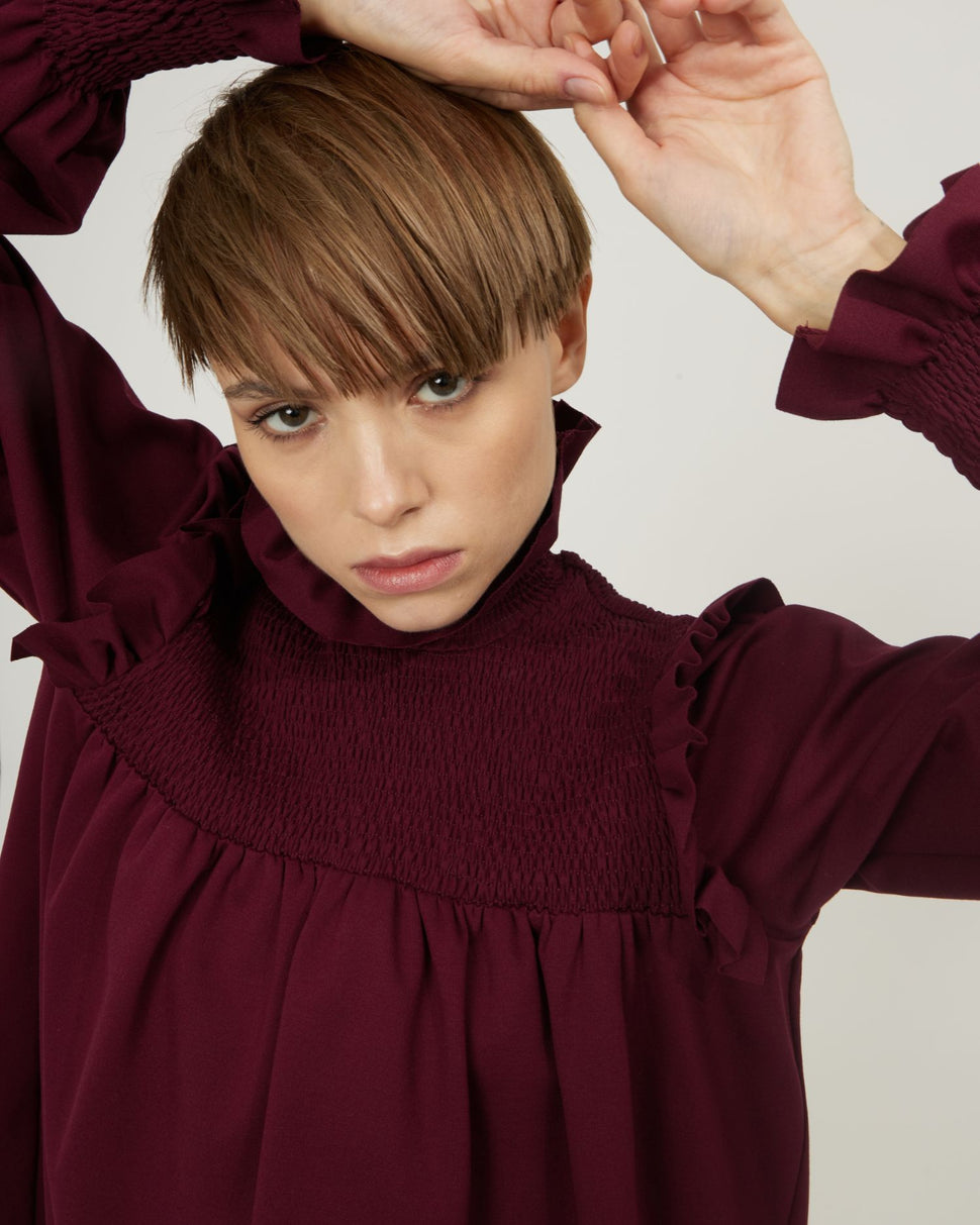 Blusa oversize con manica arricciata - Silvianheach