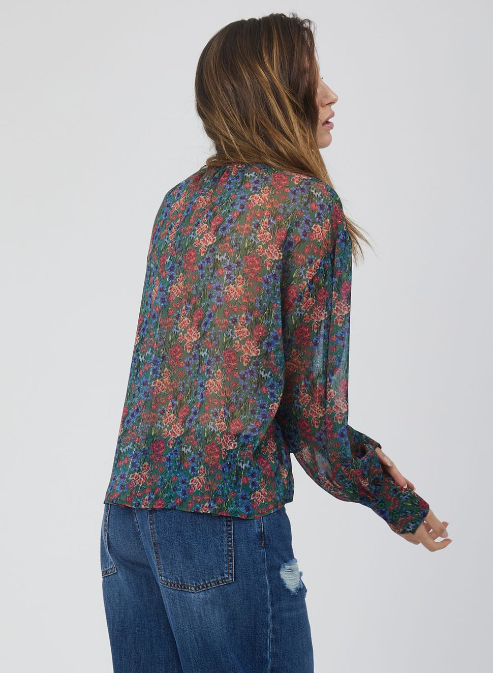 Blusa floreale con maniche a sbuffo - Silvianheach