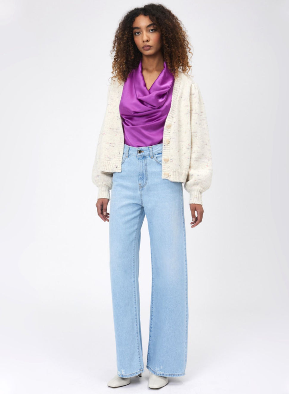 Blusa smanicata con scollo morbido - Silvianheach